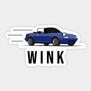 Blue Mazda Miata Sticker